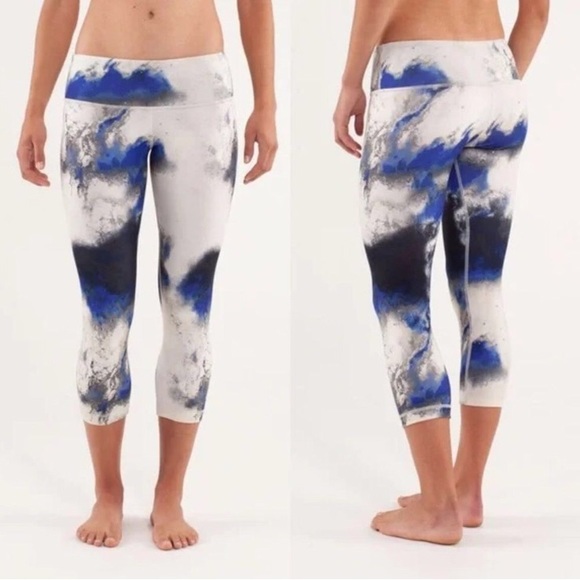 Lululemon Wunder Under Crop Milky Way Leggings. Size 4. - Picture 1 of 15
